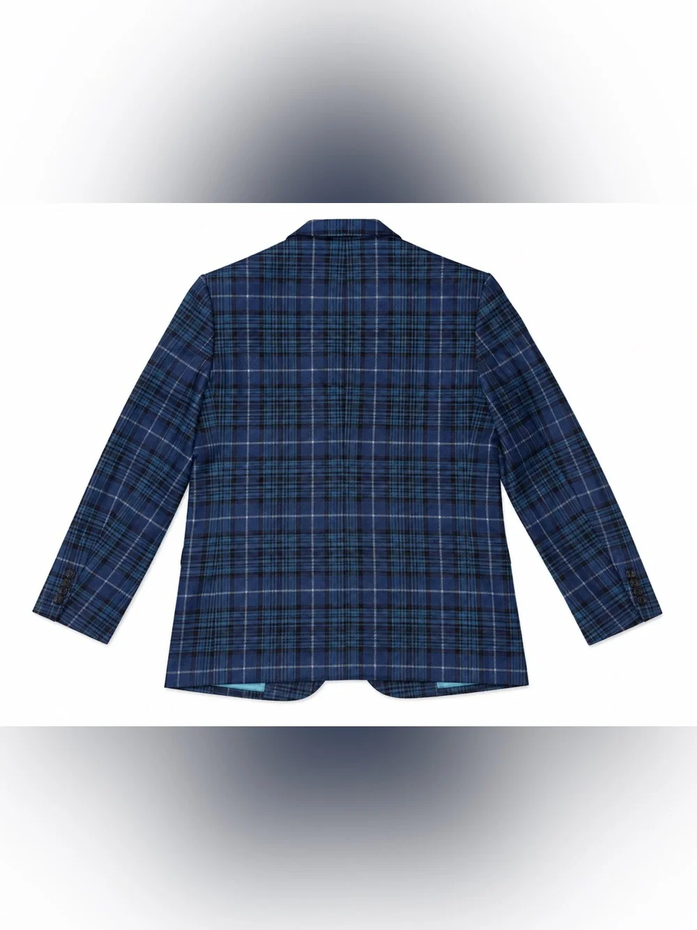 Vintage WilliWear WilliSmith Blue Plaid Wool Blend Blazer Jacket Men’s M